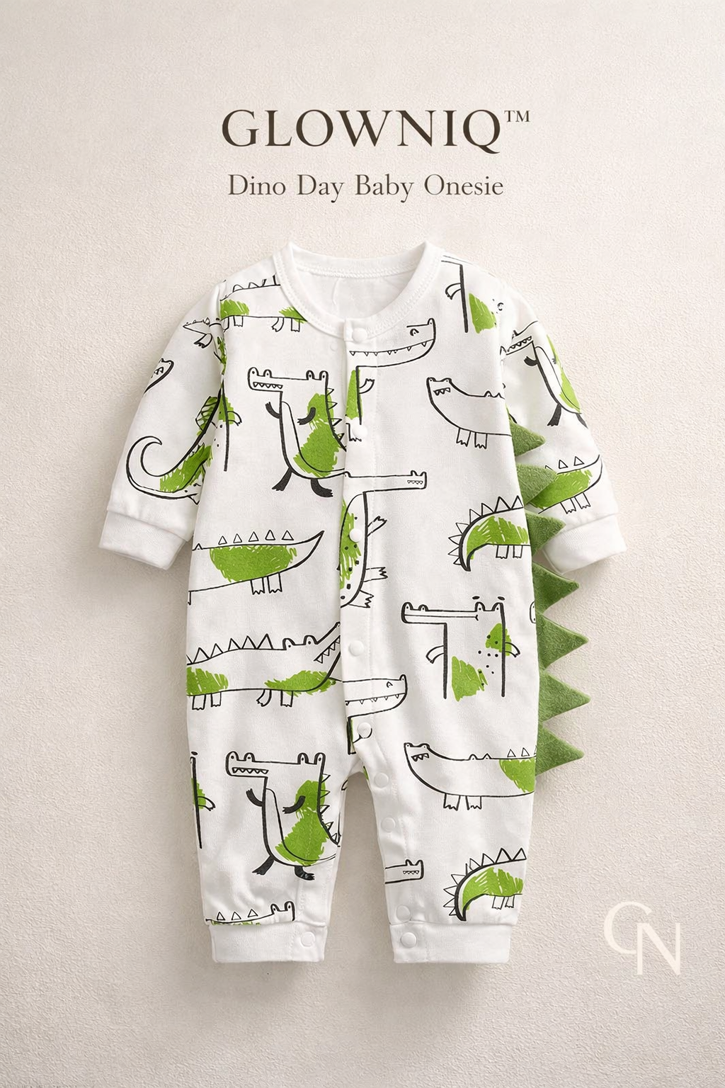 Glowniq™ Dino Day Baby-Strampler