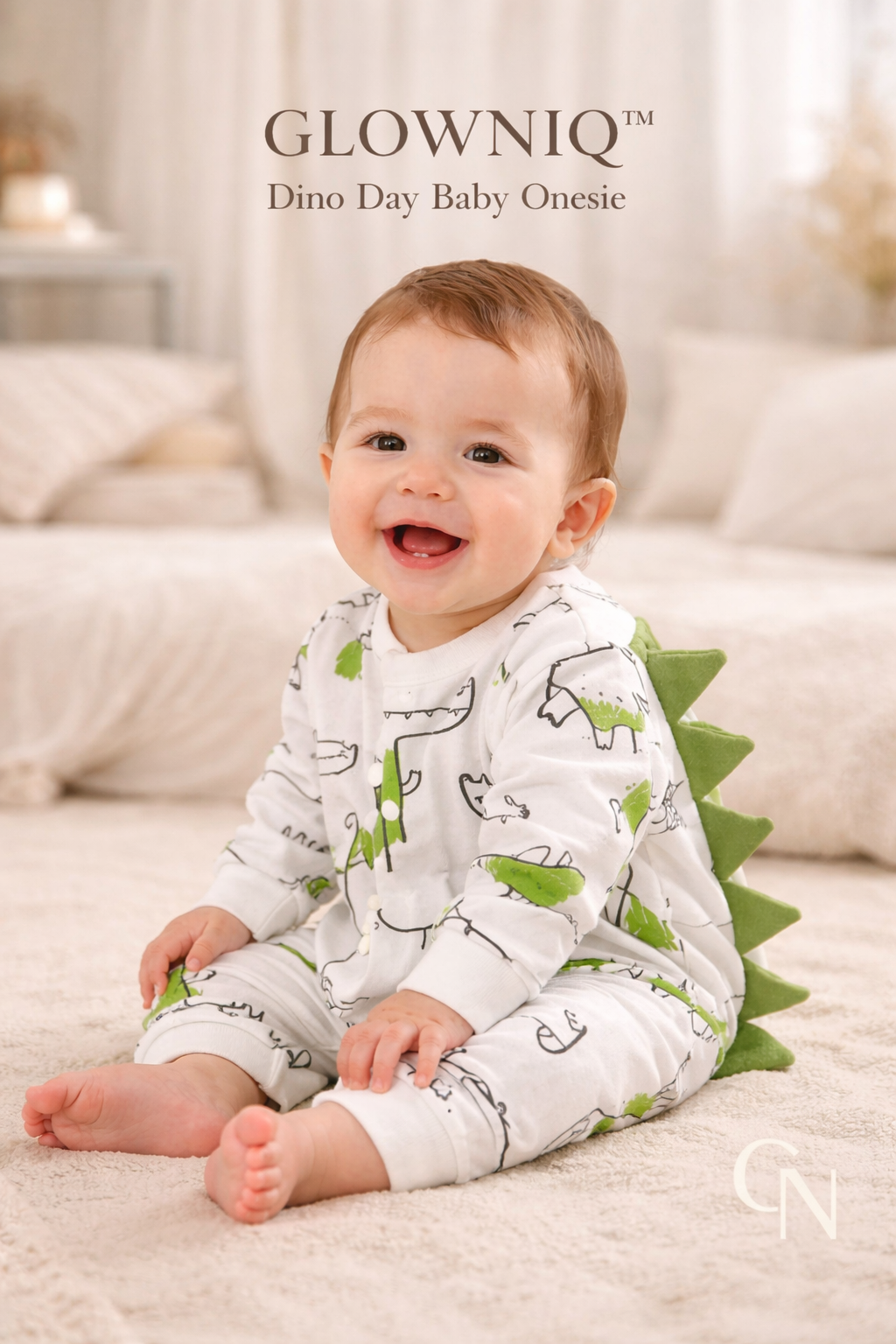 Glowniq™ Dino Day Baby-Strampler