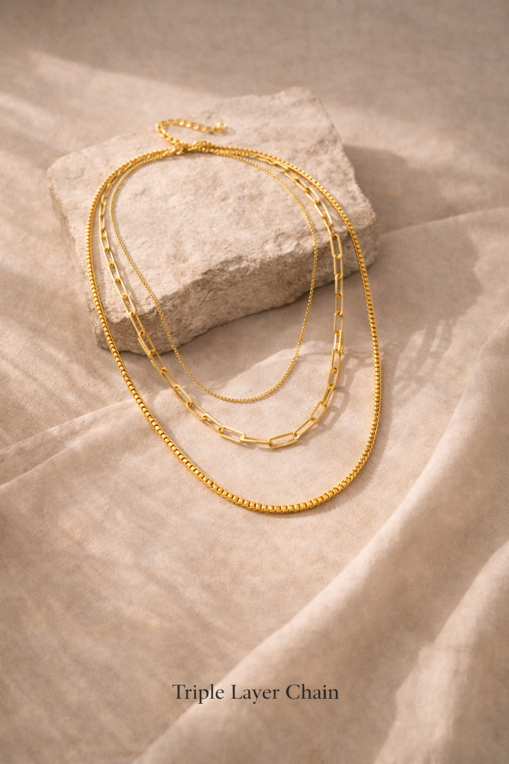 GLOWNIQ Layered Chain Necklace Set