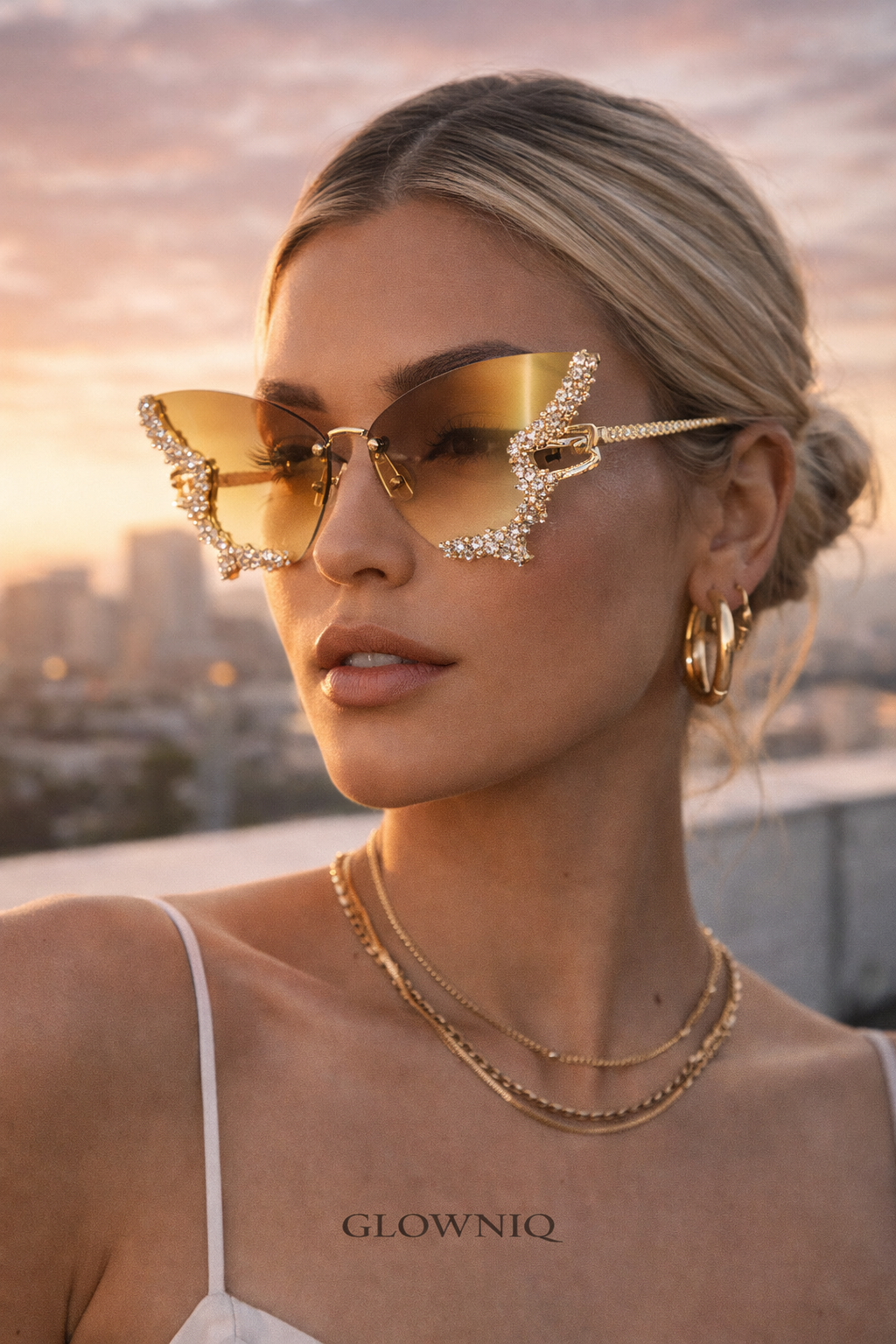 GLOWNIQ™ Aurora Diamant-Schmetterlings-Sonnenbrille