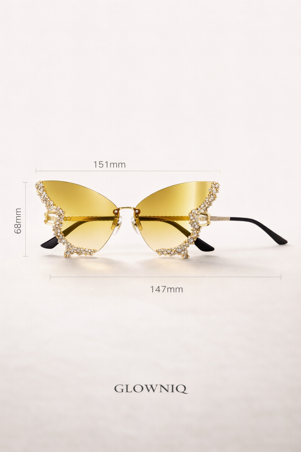 GLOWNIQ™ Aurora Diamant-Schmetterlings-Sonnenbrille