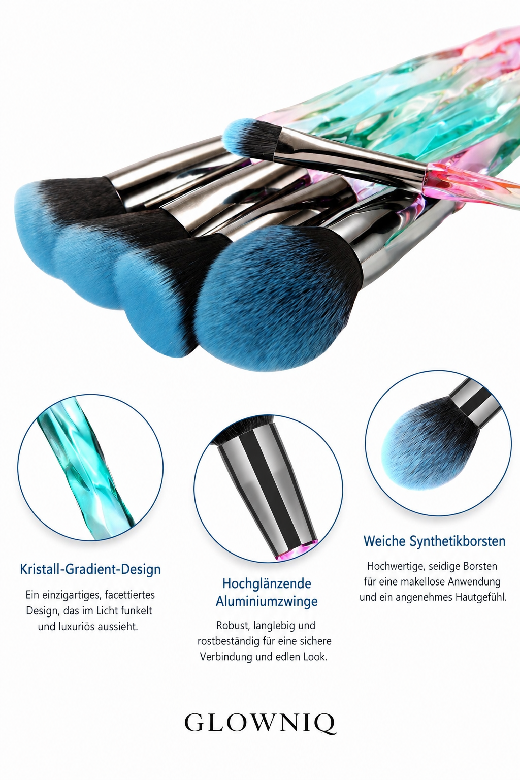 GLOWNIQ™ LUMINA Kristall-Pinselset