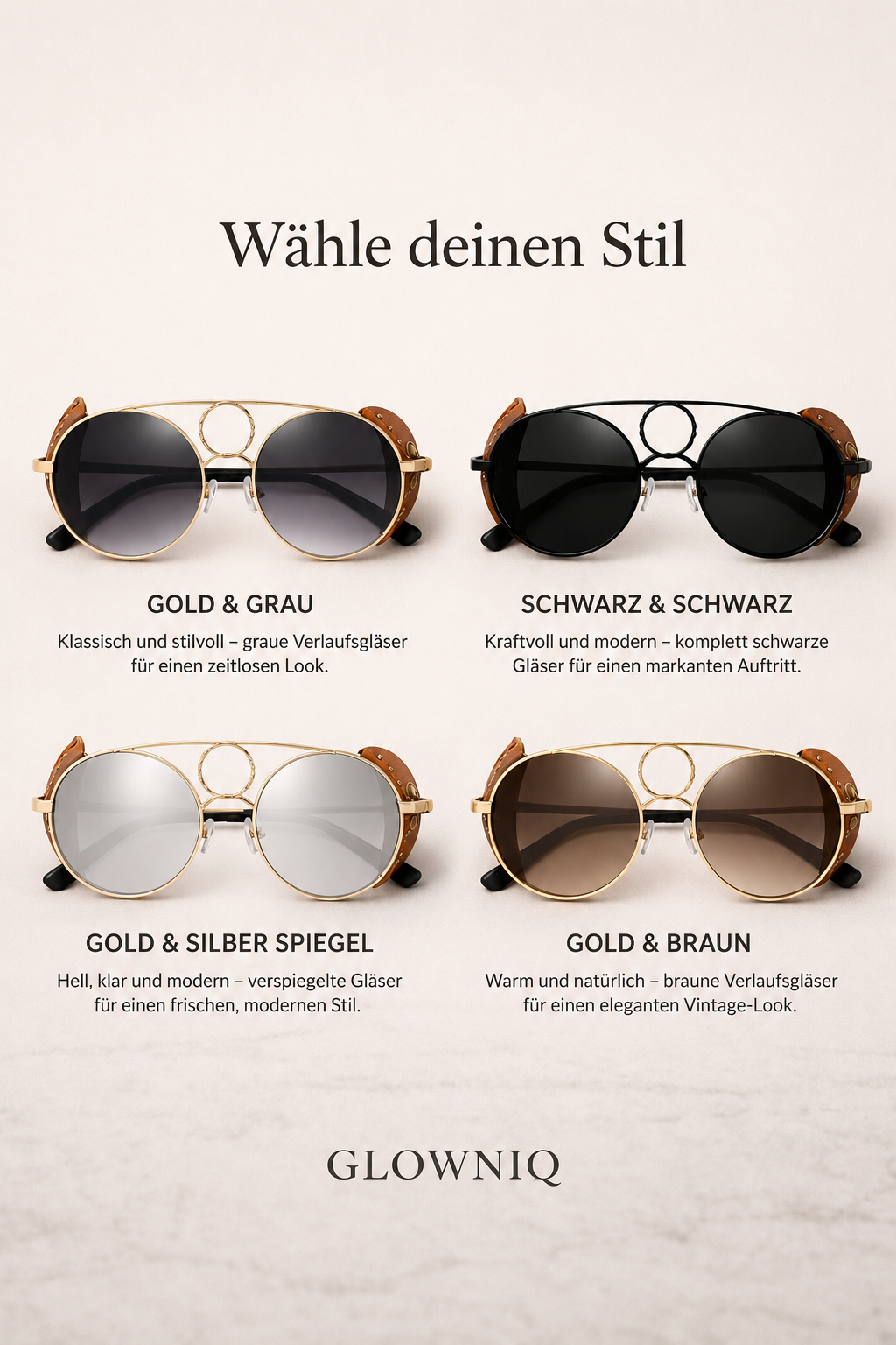 GLOWNIQ™ Aurelia Edge Pilotenbrille