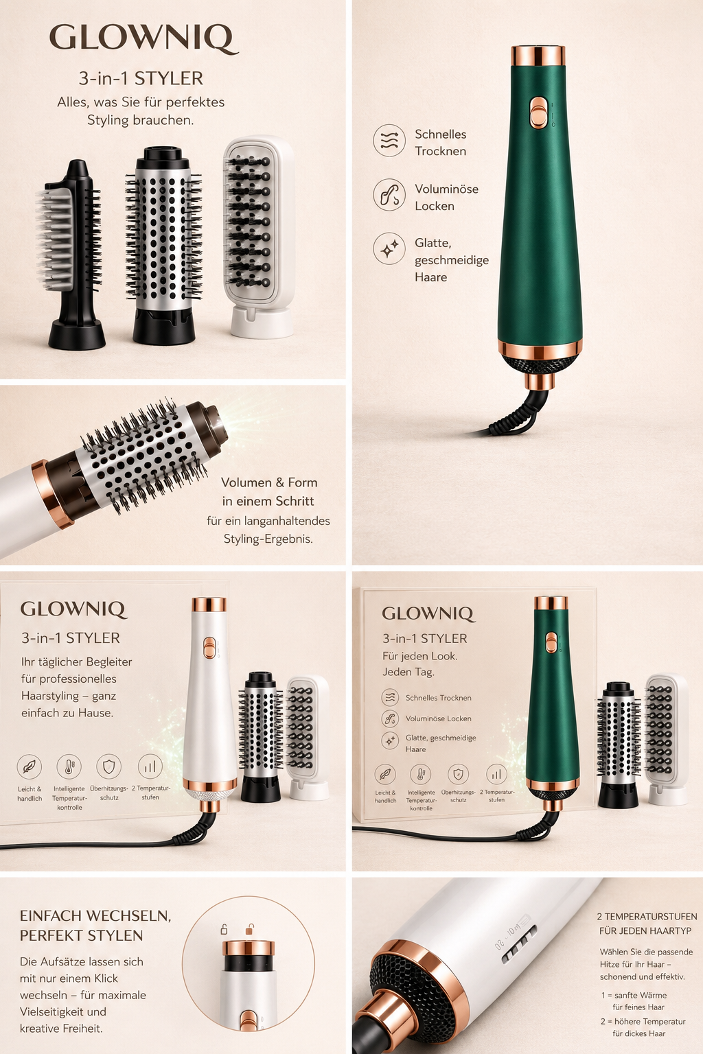 GLOWNIQ AirStyle Pro 3-in-1 Styler