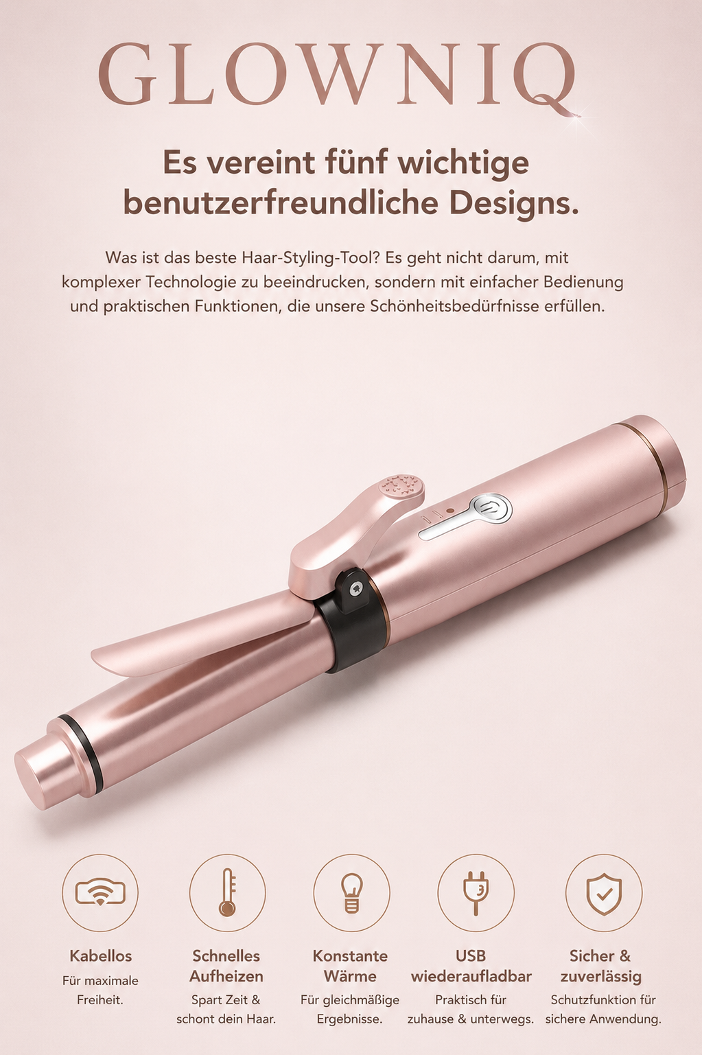 GLOWNIQ MiniStyle Pro – 2-in-1 Reisestyler