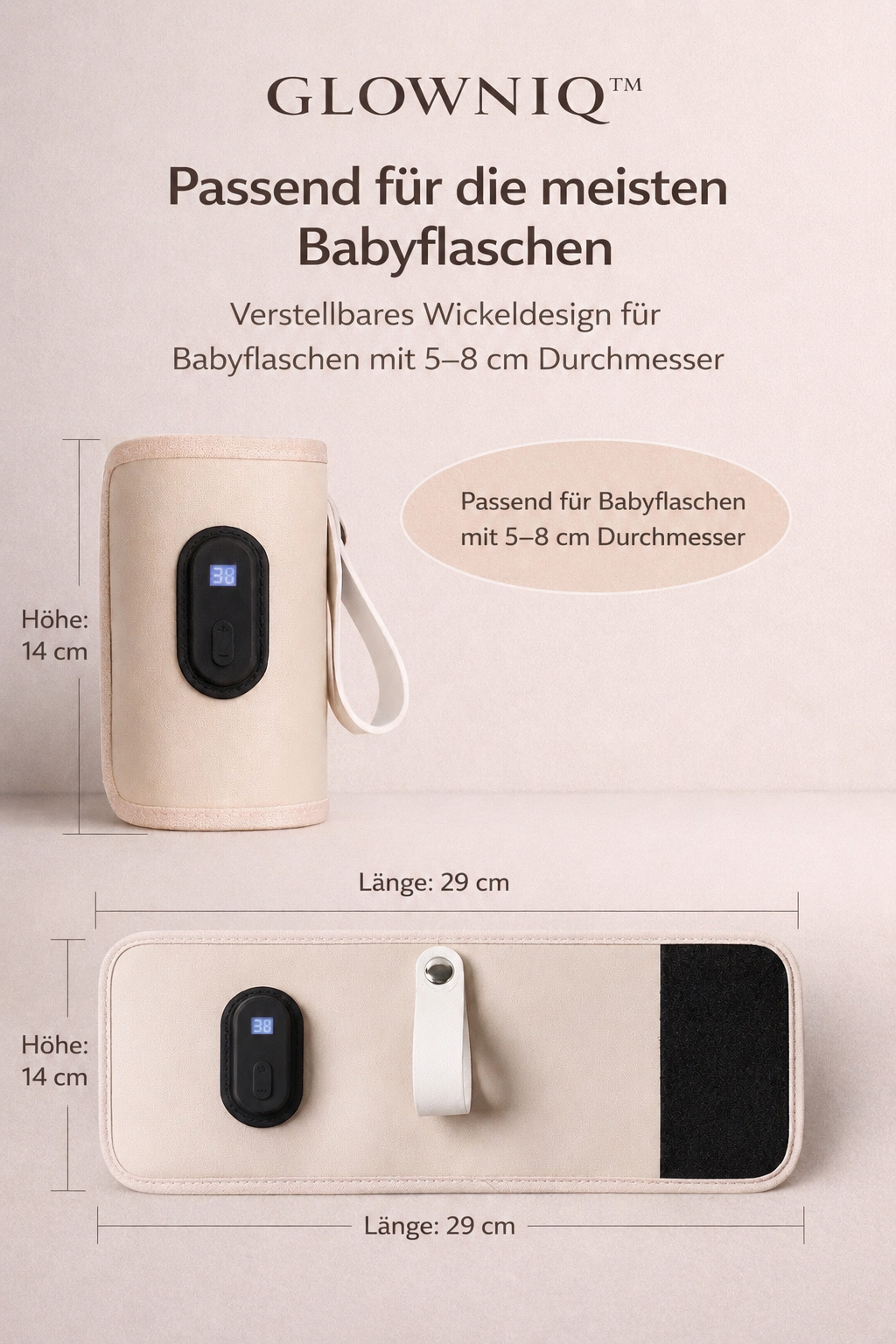 Glowniq™ WarmNest Smart Portable Bottle Warmer