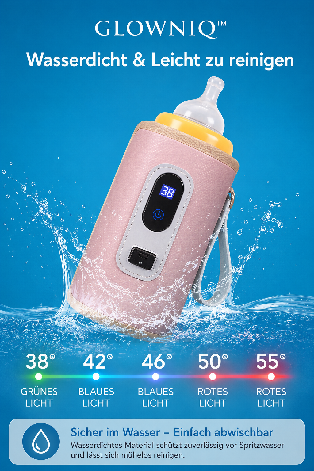Glowniq™ WarmNest Smart Portable Bottle Warmer