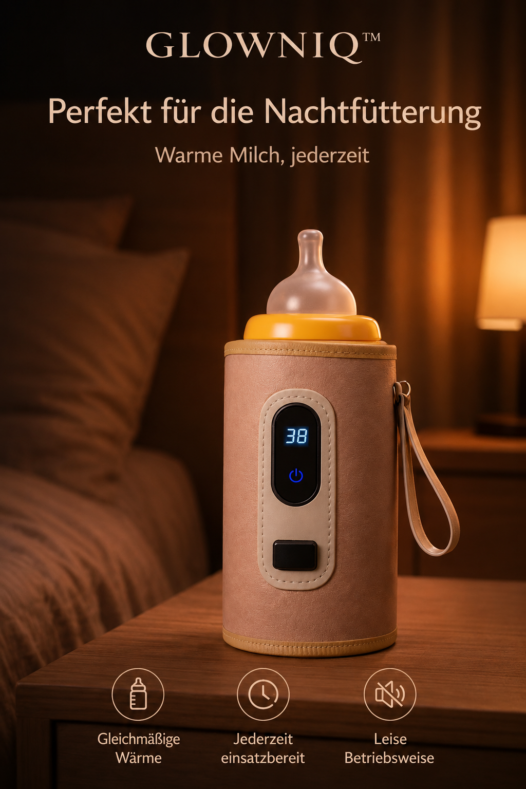 Glowniq™ WarmNest Smart Portable Bottle Warmer