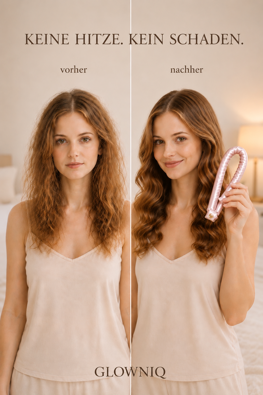 SilkWave™ Locken-Set ohne Hitze – Haarschonendes Styling über Nacht | Glowniq