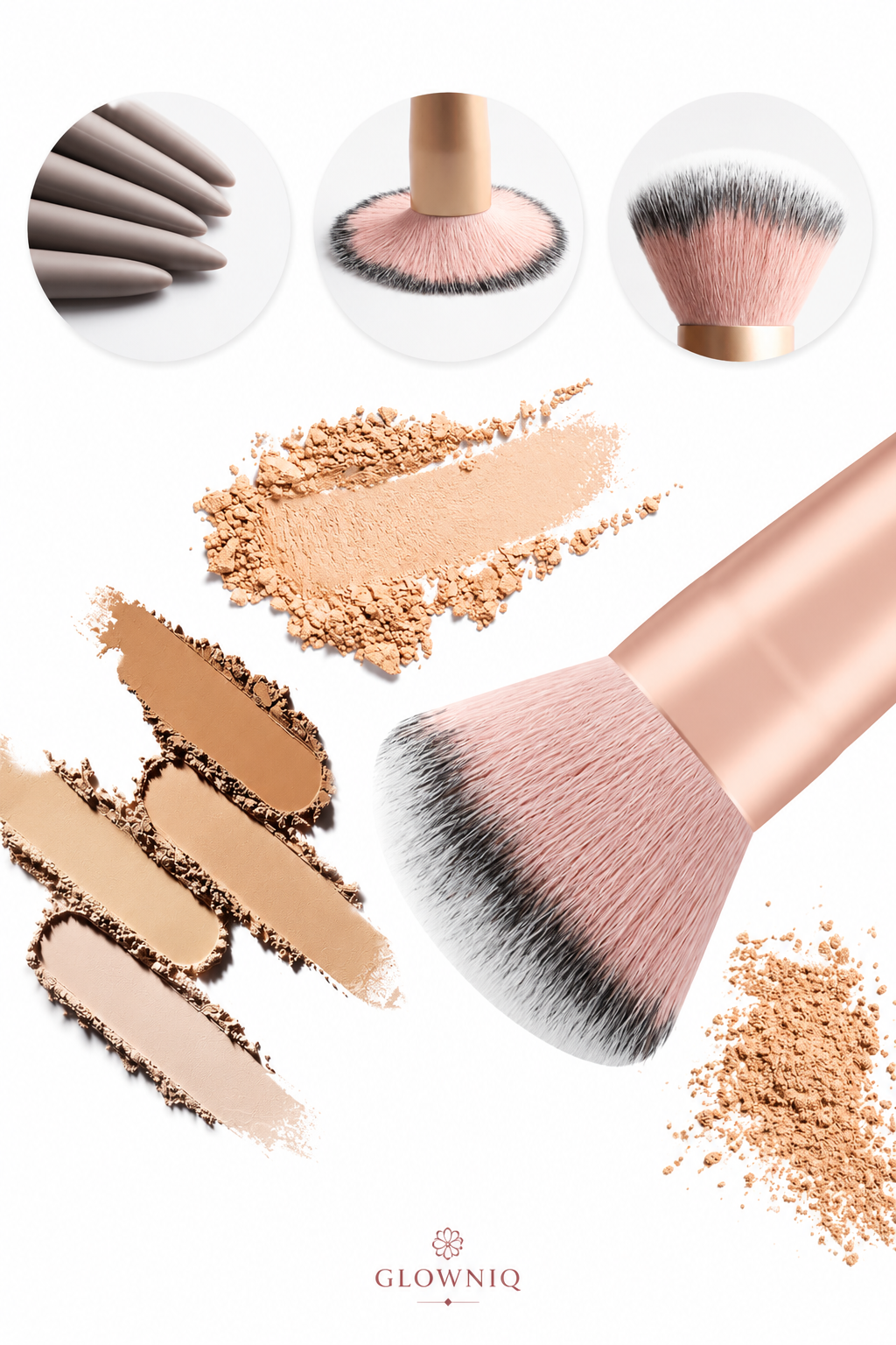 GLOWNIQ VelvetBlend™ Makeup Brush Set – 15-teiliges Luxus-Pinselset