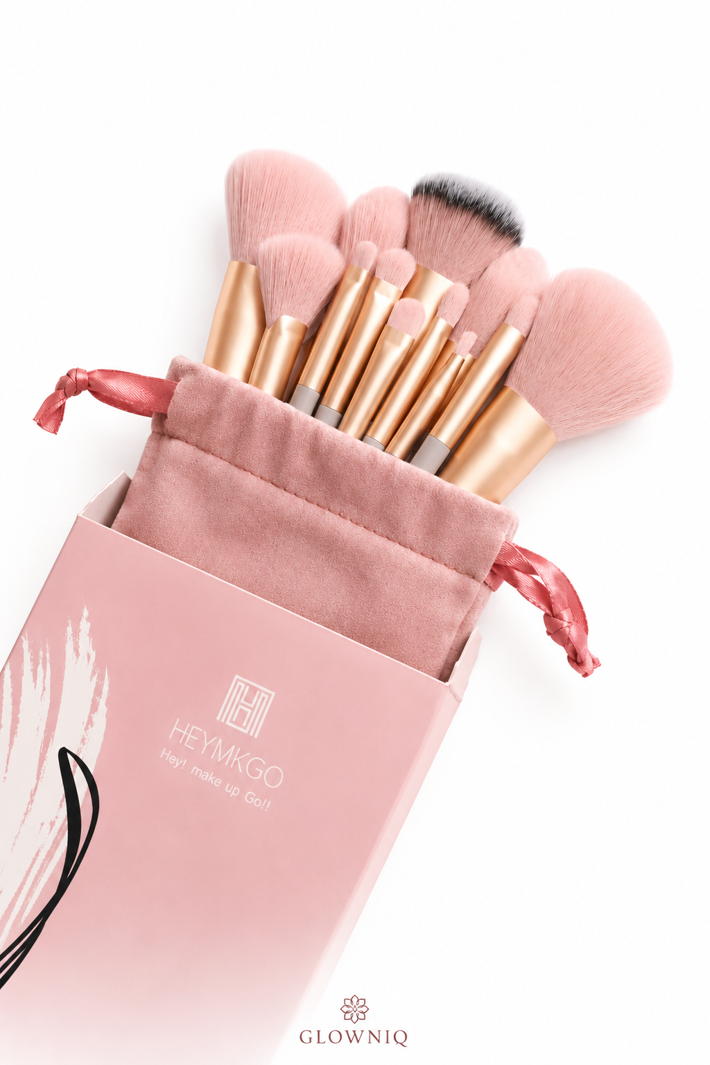 GLOWNIQ VelvetBlend™ Makeup Brush Set – 15-teiliges Luxus-Pinselset