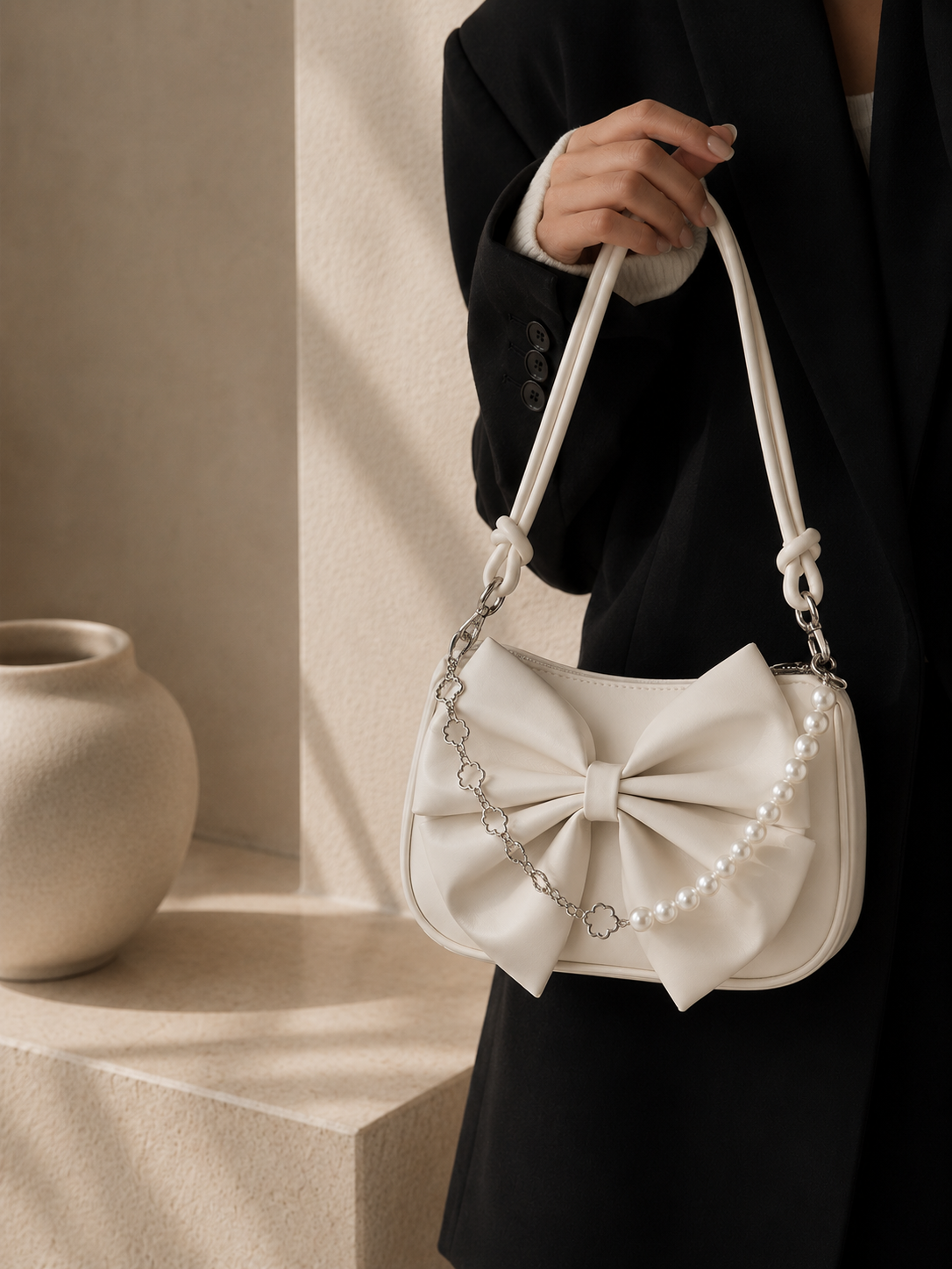 GLOWNIQ Éloise™ Schleifen-Schultertasche