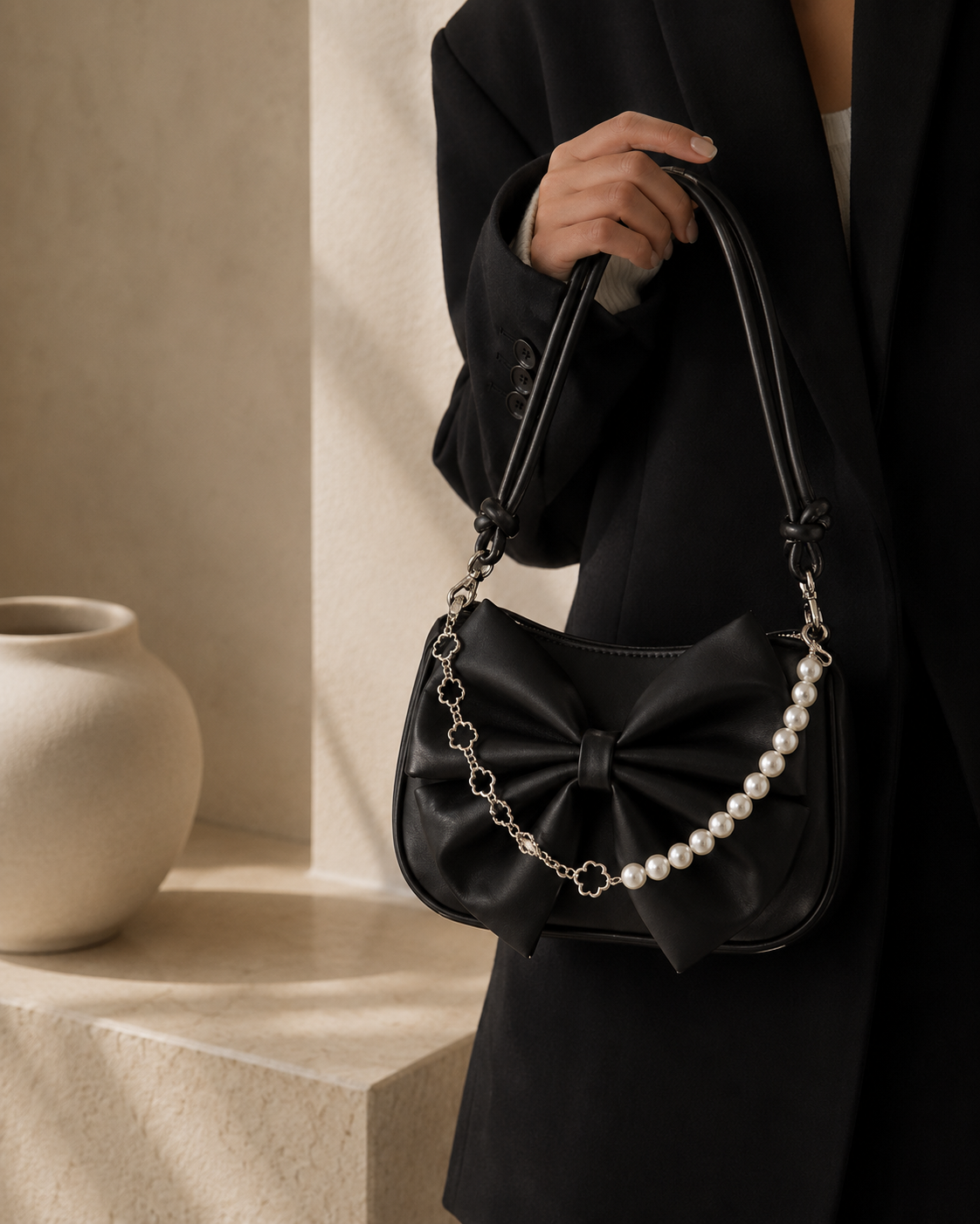 GLOWNIQ Éloise™ Schleifen-Schultertasche