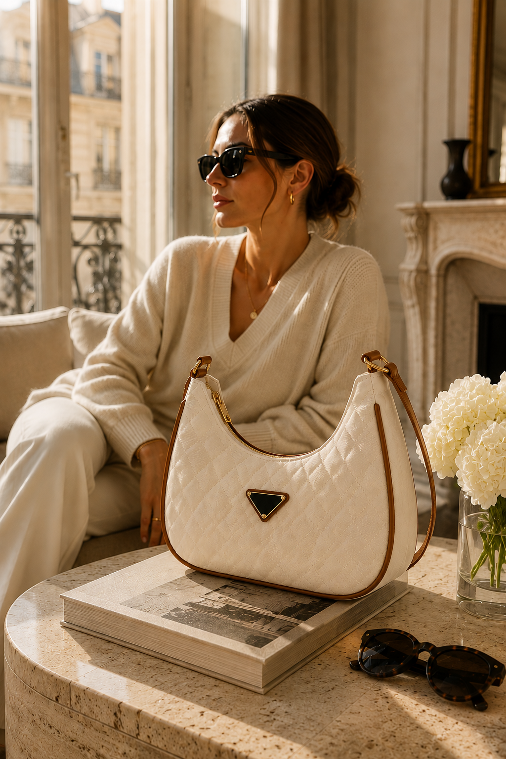 GLOWNIQ Amélie Karierte Crossbody-Tasche