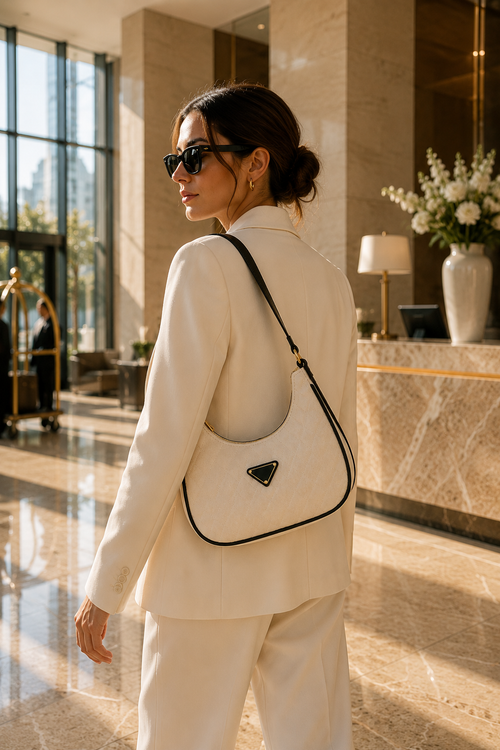 GLOWNIQ Amélie Karierte Crossbody-Tasche