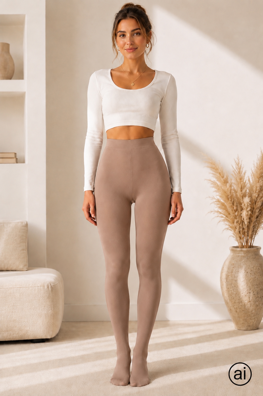 GLOWNIQ Thermelle Thermostrumpfhose mit Fleecefutter
